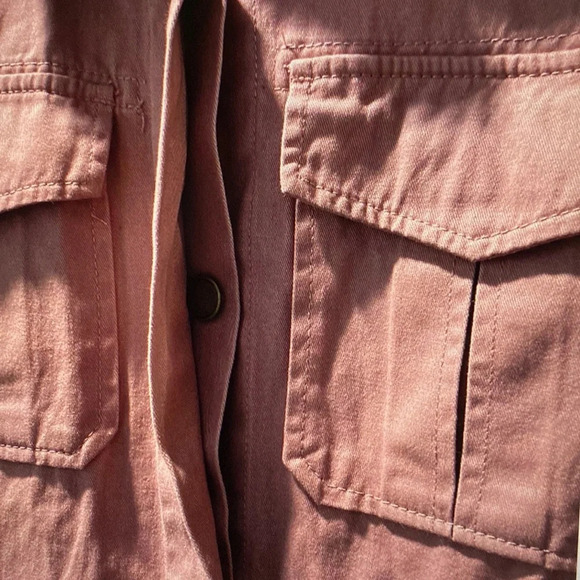 Westbound Womens Denim Jean Jacket Tattered Edges Metal Buttons Size L NWT - Picture 7 of 8